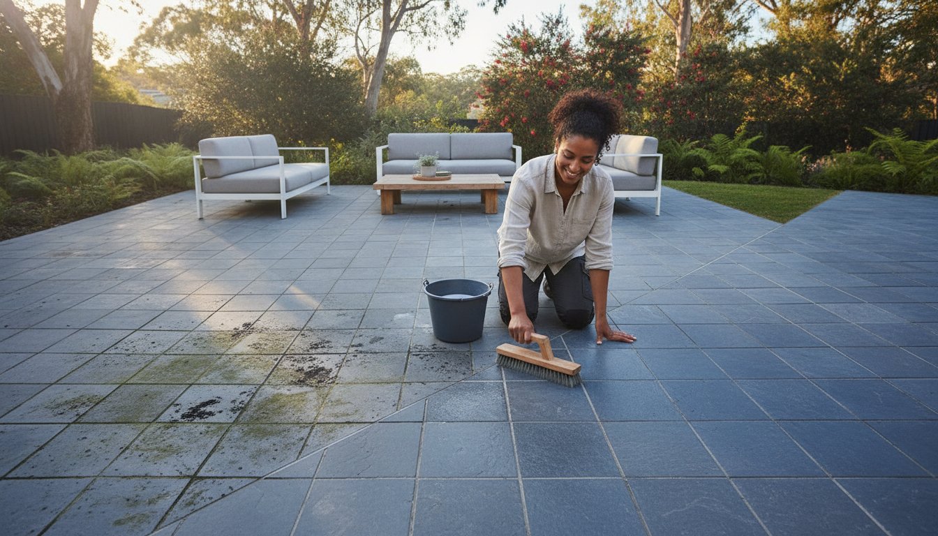 Victorian Bluestone patio cleaner