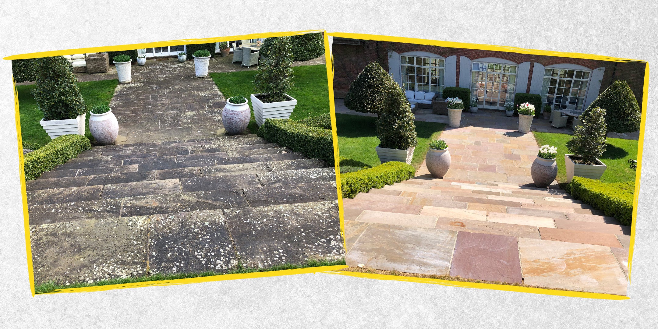 Black Spot Remover on Indian sandstone